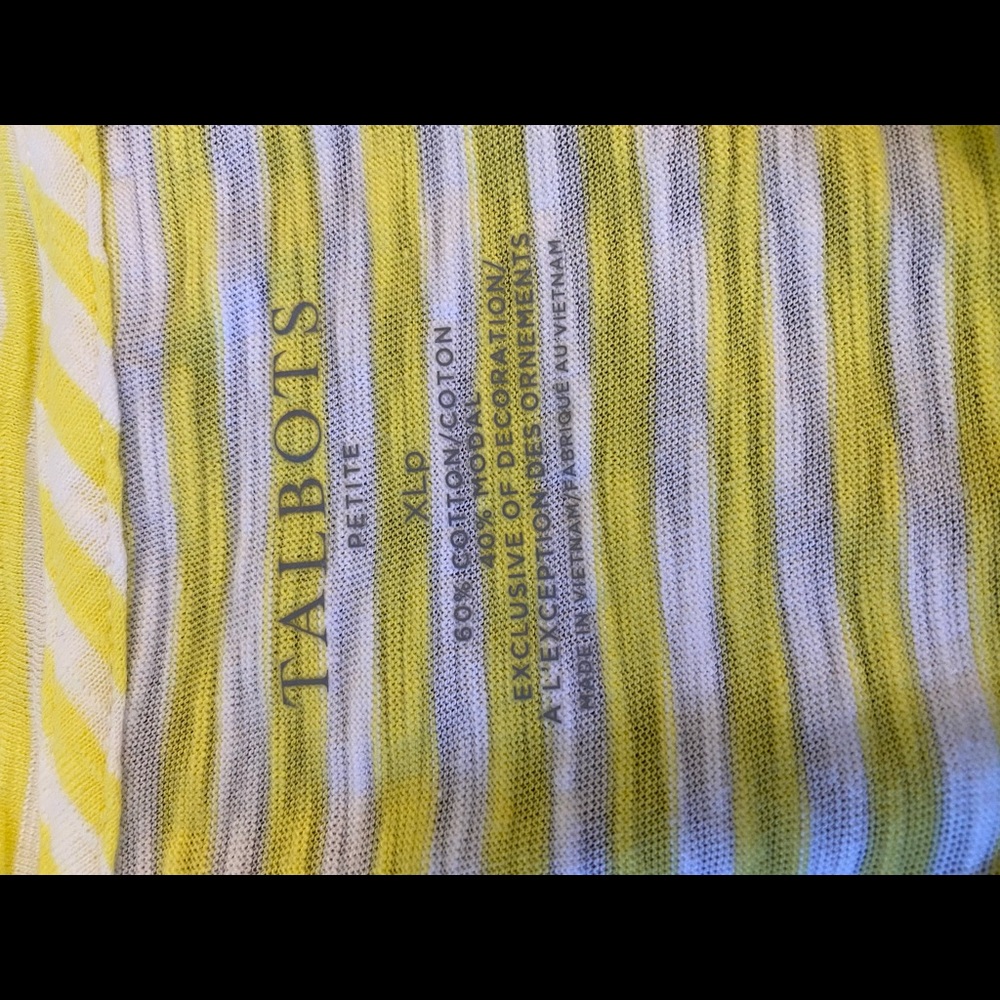 Talbots striped cotton top - Picture 3 of 6